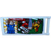 LEGO Wit Vlag 7 x 3 met Staaf Handvat met Blauw Soccer Player Sticker (30292)