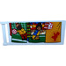 LEGO Weiß Flagge 7 x 3 mit Bar Griff mit Goalie Aufkleber (30292)