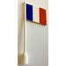 LEGO blanc Drapeau sur Flagpole avec France sans lèvre inférieure (776)