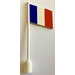 LEGO White Flag on Flagpole with France without Bottom Lip (776)