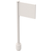 LEGO White Flag on Ridged Flagpole (3596)