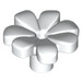 LEGO Weiß Blume mit Squared Blütenblätter (ohne Verstärkung) (4367 / 32606)