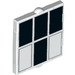 LEGO Weiß Glas for Fenster 1 x 2 x 2 mit Weiß und Schwarz Panel (24414 / 60601)