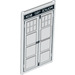 LEGO White Glass for Window 1 x 4 x 6 with Mirror Image of TARDIS Door (6202 / 24408)