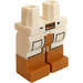 LEGO White GPL Tech Minifigure Hips and Legs with Brown Boots (3815 / 34787)