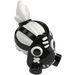 LEGO White Hair in Topknot with Black Gas Mask (64639)