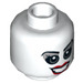 LEGO White Harley Quinn - White Arms Minifigure Head (Recessed Solid Stud) (3626 / 21955)