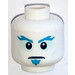 LEGO White Head with Dark Azure eyebrows (Recessed Solid Stud) (3626)