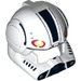 LEGO Blanco Casco con Circular Ear Protecciones con Negro y Tostado Marcas (16841 / 92093)