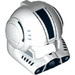 LEGO Bianco Casco con Rotondo Ear Cuscinetti con Nero Marcature (88497)