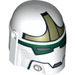 LEGO White Helmet with Sides Holes with Silver, Black, and Turquoise Pattern (14535 / 87610)