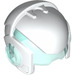 LEGO White Helmet with Transparent Light Blue Visor (19023)