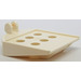 LEGO White Hinge 1 x 4 x 3.6 with Holes and 2 Fingers (30625)