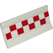 LEGO White Hinge 6 x 3 with Red and White Checkered Sticker (2440)