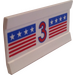 LEGO White Hinge 6 x 3 with Stars, Stripes, and 3 Sticker (2440)