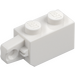 LEGO Wit Scharnier Steen 1 x 2 Vergrendelings met Single Finger (Verticaal) aan Einde (30364 / 51478)