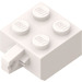 LEGO blanc Charnière Brique 2 x 2 Verrouillage avec 1 Finger Verticale (pas de trou d&#039;essieu) (30389)