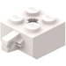 LEGO White Hinge Brick 2 x 2 Locking with 1 Finger Vertical with Axle Hole (30389 / 49714)