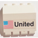 LEGO White Hinge Panel 2 x 4 x 3.3 with &#039;United&#039; and USA Flag Sticker (2582)