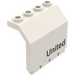 LEGO White Hinge Panel 2 x 4 x 3.3 with &#039;United&#039; Sticker (2582)