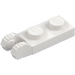 LEGO White Hinge Plate 1 x 2 with Locking Fingers with Groove (44302)