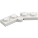 LEGO White Hinge Plate 1 x 4 Swivel Assembly (1927 / 19954)