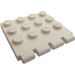 LEGO Wit Scharnier Plaat 4 x 4 Voertuig Dak (4213 / 30001)