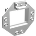 LEGO Wit Scharnier Venster Kader 1 x 4 x 3 met Octagonal Paneel en Studs aan de zijkant (2443)