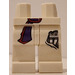 LEGO White Hips and Legs with Dark Purple and Red Sash and Metal Plate (3815)