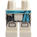 LEGO White Hips and Legs with Medium Azure Sash and Dark Stone Grey Pouch (3815)