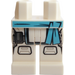 LEGO Weiß Hüften und Beine mit Medium Azure Sash und Dark Stone Grey Pouch (3815)