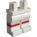 LEGO White Hips and White Legs with Red Stripe (73200)