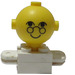 LEGO Bianco Homemaker Figure with Yellow Head and Glasses