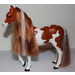 LEGO White Horse with Brown Patches and Loose Brown and White Hair (40623)