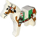 LEGO Bianco Cavallo con Verde Coperta e Rosso Mano su Sinistra Lato (73392 / 75998)