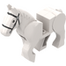 LEGO Weiß Pferd mit Moveable Beine und Schwarz Bridle und Weiß Face Vorderseite (10509)
