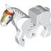 LEGO Weiß Pferd mit Moveable Beine und Merry Go Runden Bridle (10509)