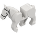 LEGO White Horse with Moveable Legs, Black Bridle and Silver Buckles (10509)