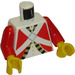 LEGO Wit Imperial Bewaker Torso met Rood Armen en Geel Handen (973)