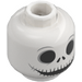 LEGO Vit Jack Skellington Minifigur Huvud (Infälld solid knopp) (3274)