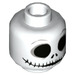 LEGO White Jack Skellington Minifigure Head (Recessed Solid Stud) (3626 / 42576)