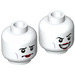 LEGO White Jestro Minifigure Head (Recessed Solid Stud) (3626 / 36361)