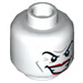 LEGO White Joker Minifigure Head (Recessed Solid Stud) (3626 / 65961)