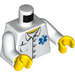 LEGO Wit Lab jas Torso met Medisch logo (973 / 76382)