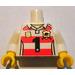 LEGO White Lego Brand Store Male, Rugby Shirt With Black Number &#039;1&#039; Torso (973)