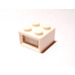 LEGO Weiß Light Backstein 2 x 2, 12V mit 3 plug Löcher (Gerippte transparente Diffusorlinse)