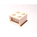 LEGO White Light Brick 2 x 2, 12V with 3 plug holes (Ribbed Transparent Diffuser Lens)