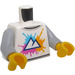 LEGO Wit Mannelijk met Mountain Shirt Minifiguur Torso (973 / 76382)