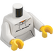 LEGO Blanco McLaren Hombre Race Conductor Minifigura Torso (973 / 76382)