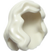 LEGO blanc Mi-longueur Cheveux avec Côté Parting (85974)